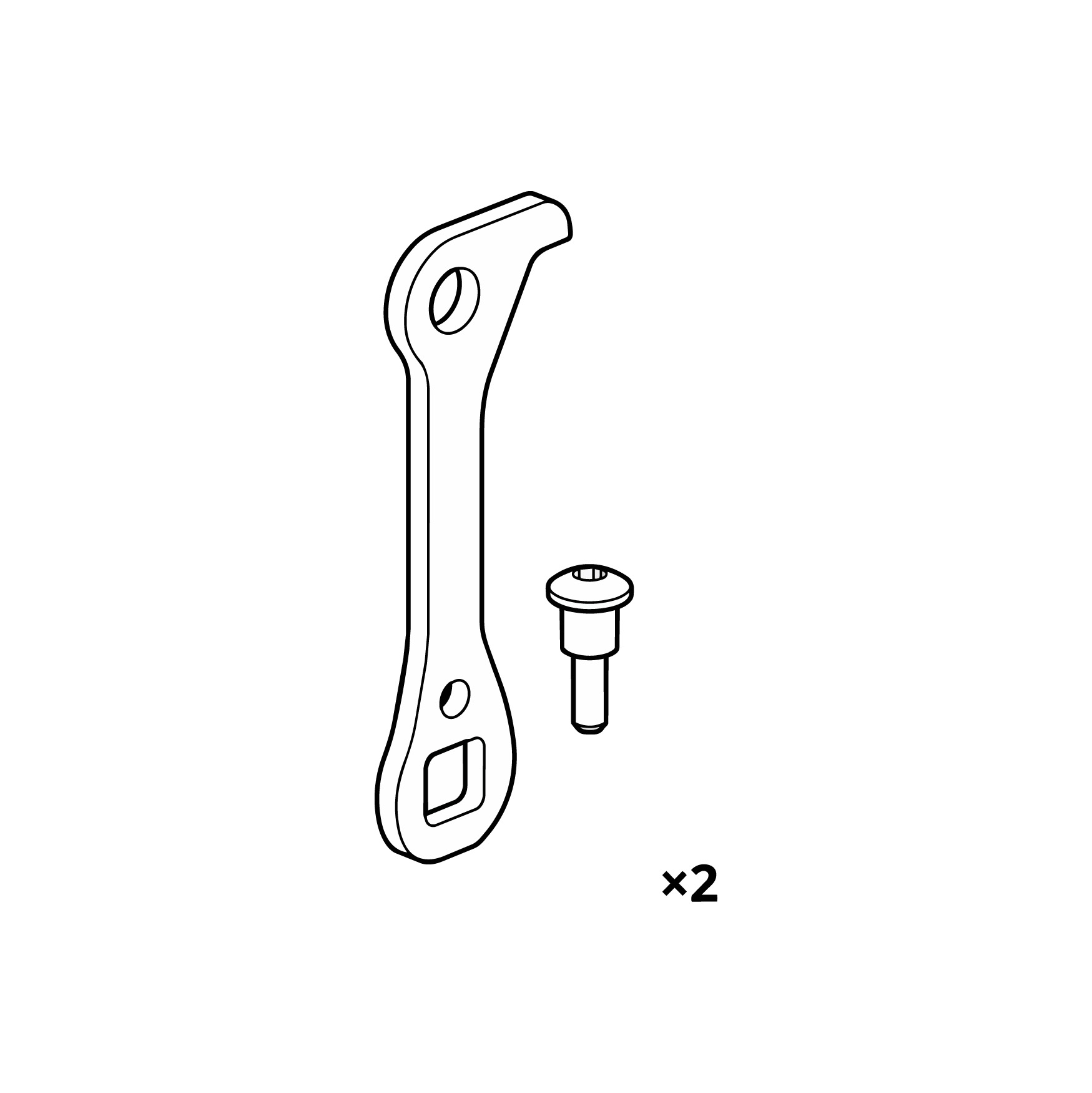 Thule Metal arm connection XT handle Hercules coupling